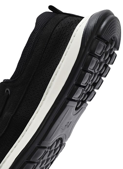 Erkek Siyah Bağcıklı Nubuk Deri Casual Ayakkabı 25SFD6810V3 - Görsel 7