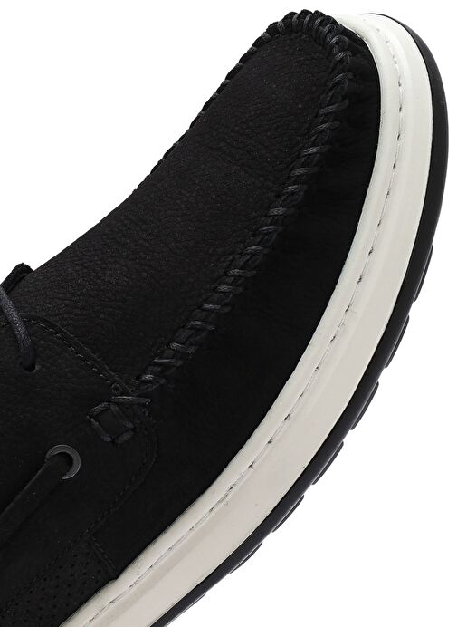 Erkek Siyah Bağcıklı Nubuk Deri Casual Ayakkabı 25SFD6810V3 - Görsel 8