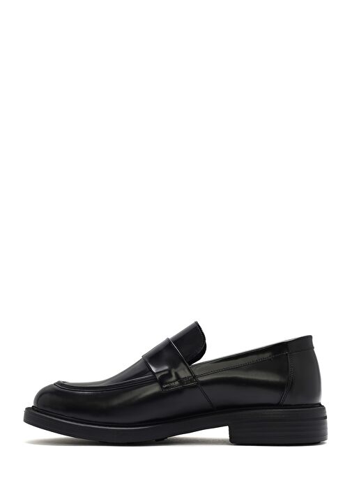 Erkek Siyah Deri Casual Loafer 25SFD751222 - Görsel 3