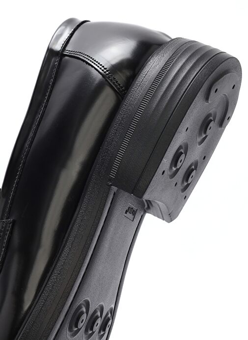 Erkek Siyah Deri Casual Loafer 25SFD751222 - Görsel 9