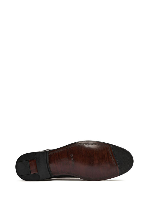 Erkek Siyah Bağcıklı Deri Klasik Ayakkabı 25SFD751518 - Görsel 5