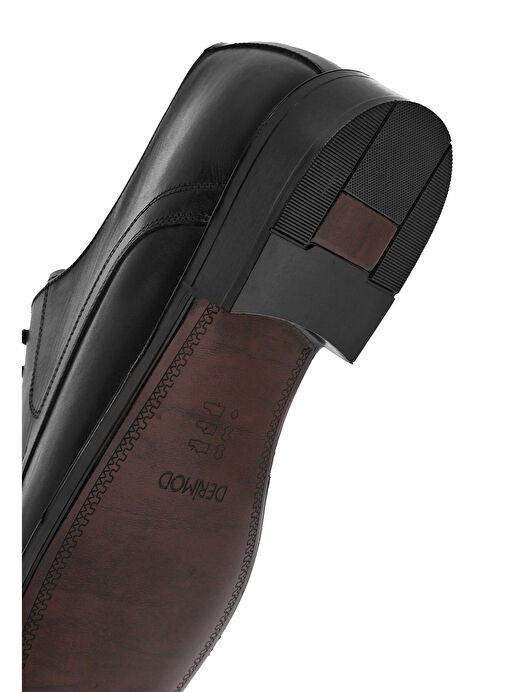 Erkek Siyah Bağcıklı Deri Klasik Ayakkabı 25SFD751518 - Görsel 9