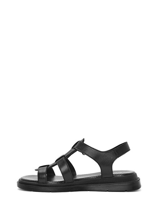 Derimod Derimod Kadın Siyah Bantlı Deri Sandalet 25SFD362018 Sandalet & Terlik | Boyner Siyah - 3. görsel