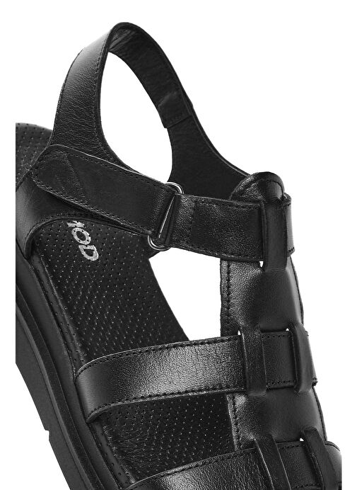 Derimod Derimod Kadın Siyah Bantlı Deri Sandalet 25SFD362018 Sandalet & Terlik | Boyner Siyah - 9. görsel