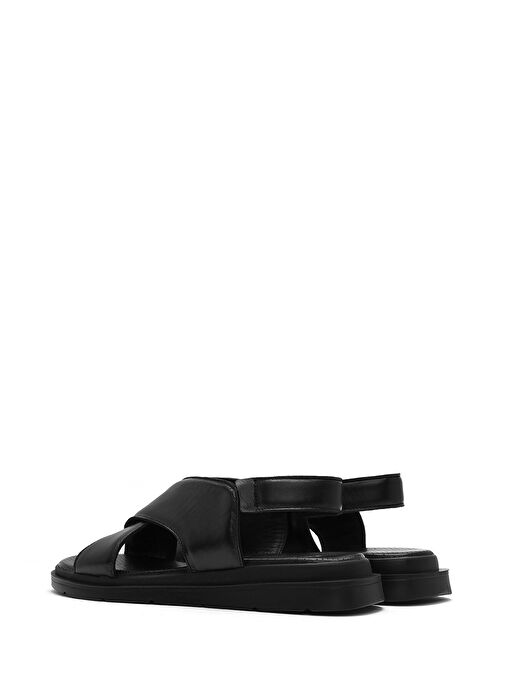 Derimod Derimod Kadın Siyah Lastikli Deri Sandalet 25SFD362118 Sandalet & Terlik | Boyner Siyah - 6. görsel