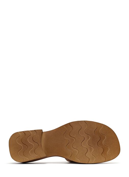 Kadın Bej Tokalı Deri Terlik 25SFD361418 - Görsel 5