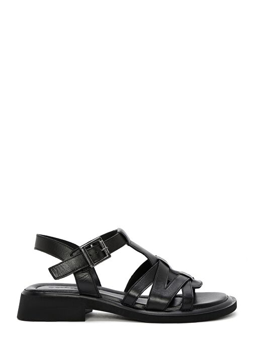 Derimod Derimod Kadın Siyah Bilekten Tokalı Deri Sandalet 25SFD362518 Sandalet & Terlik | Boyner Siyah - 2. görsel