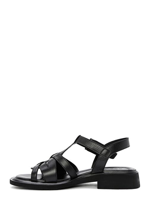 Derimod Derimod Kadın Siyah Bilekten Tokalı Deri Sandalet 25SFD362518 Sandalet & Terlik | Boyner Siyah - 3. görsel
