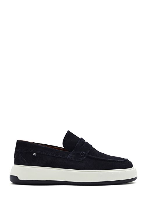 Erkek Lacivert Süet Deri Casual Loafer 25SFD707310 - Görsel 2
