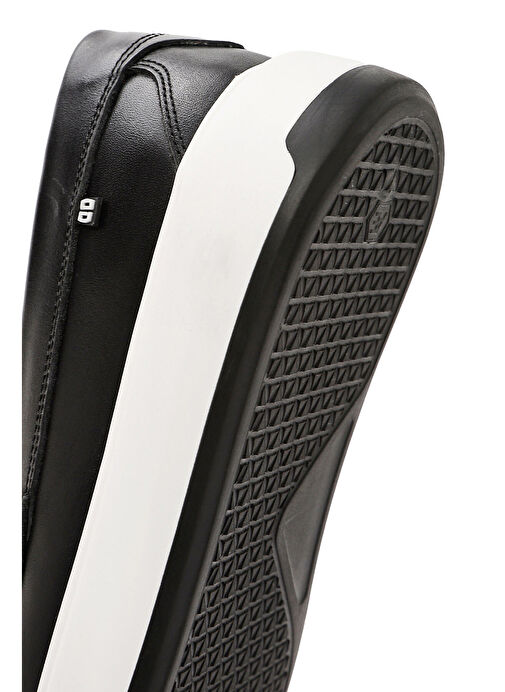 Erkek Siyah Kalın Tabanlı Deri Casual Loafer 25SFD707318 - Görsel 9