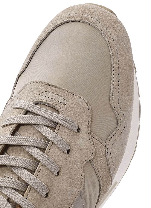 Erkek Bej Bağcıklı Deri Sneaker 25SFD707414 - Görsel 9