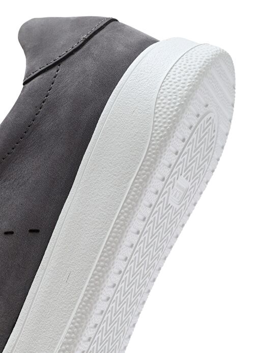 Erkek Gri Bağcıklı Süet Deri Sneaker 25SFD707510 - Görsel 9