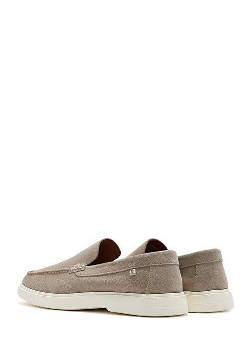 Erkek Bej Süet Deri Casual Loafer 25SFD707610 - Görsel 5