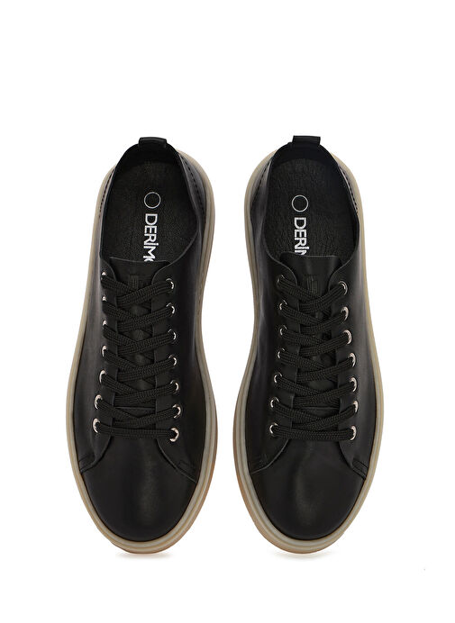 Derimod Derimod Erkek Siyah Bağcıklı Deri Sneaker 25SFD707818 | Boyner Siyah - 8. görsel