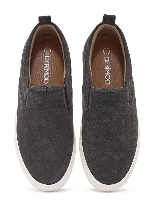 Erkek Gri Nubuk Deri Casual Ayakkabı 25SFD7076V3 - Görsel 8