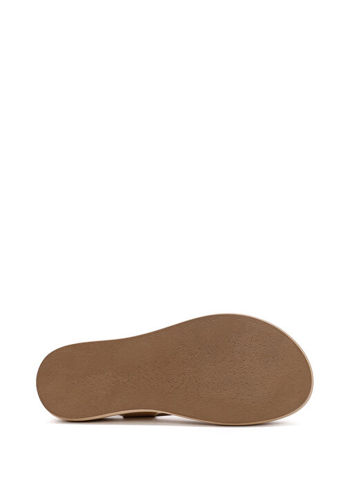 Derimod Derimod Kadın Kahverengi Bilekten Bantlı Kalın Tabanlı Deri Sandalet 25SFD550018 Sandalet & Terlik | Boyner Kahverengi - 5. görsel