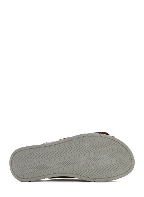 Kadın Taba Çift Bantlı Deri Comfort Terlik 25SFD320918 - Görsel 5