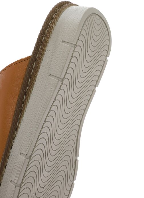 Kadın Taba Çift Bantlı Deri Comfort Terlik 25SFD320918 - Görsel 9