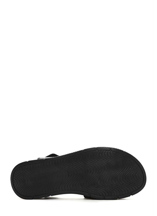 Kadın Siyah Bantlı Deri Comfort Sandalet 25SFD321218 - Görsel 5