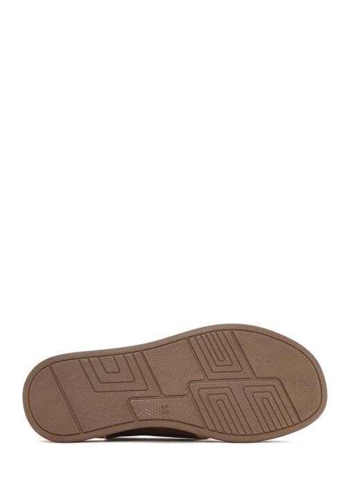 Kadın Taba Kalın Tabanlı Deri Comfort Sandalet 25SFD321518 - Görsel 5