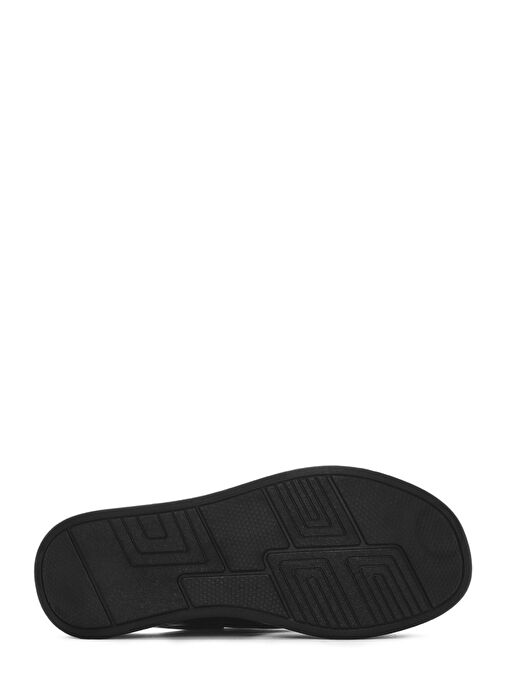 Kadın Siyah Bantlı Kalın Tabanlı Deri Comfort Sandalet 25SFD321718 - Görsel 5