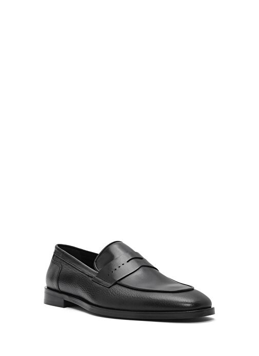 Erkek Siyah Deri Klasik Ayakkabı 25SFD620814 - Görsel 7