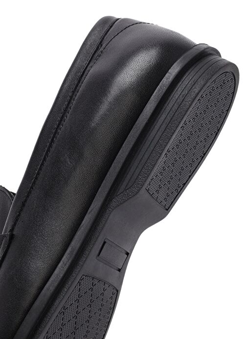 Erkek Siyah Deri Klasik Loafer 25SFD620918 - Görsel 9