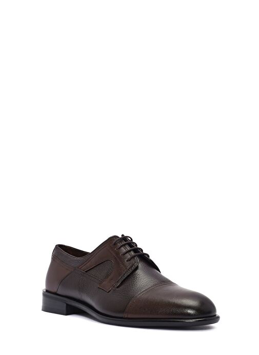 Erkek Kahverengi Bağcıklı Deri Klasik Ayakkabı 25SFD621314 - Görsel 7
