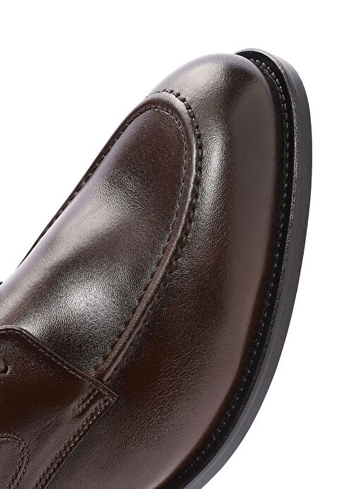 Erkek Kahverengi Bağcıklı Deri Klasik Ayakkabı 25SFD621418 - Görsel 9