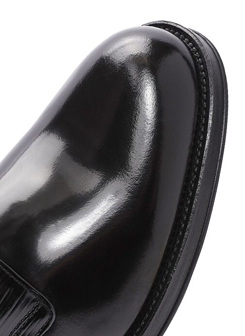 Erkek Siyah Bağcıklı Deri Klasik Ayakkabı 25SFD621522 - Görsel 9