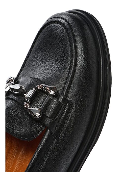 Derimod Derimod Kadın Siyah Tokalı Deri Loafer 25SFD510118 | Boyner Siyah - 9. görsel