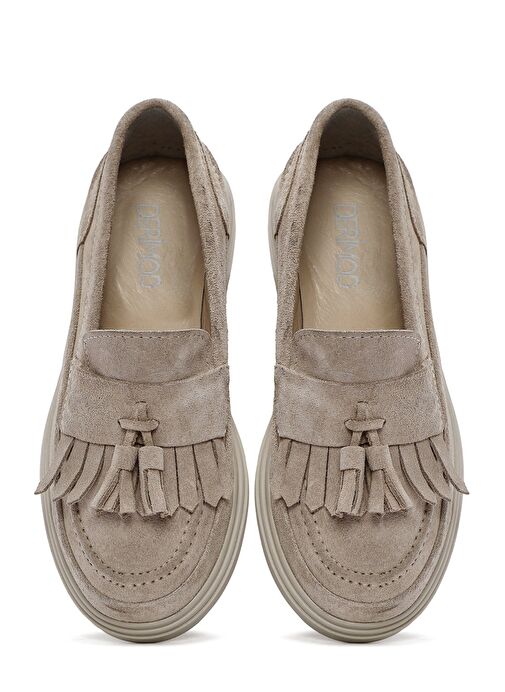 Derimod Derimod Kadın Bej Püsküllü Süet Deri Loafer 25SFD510210 | Boyner Bej - 7. görsel
