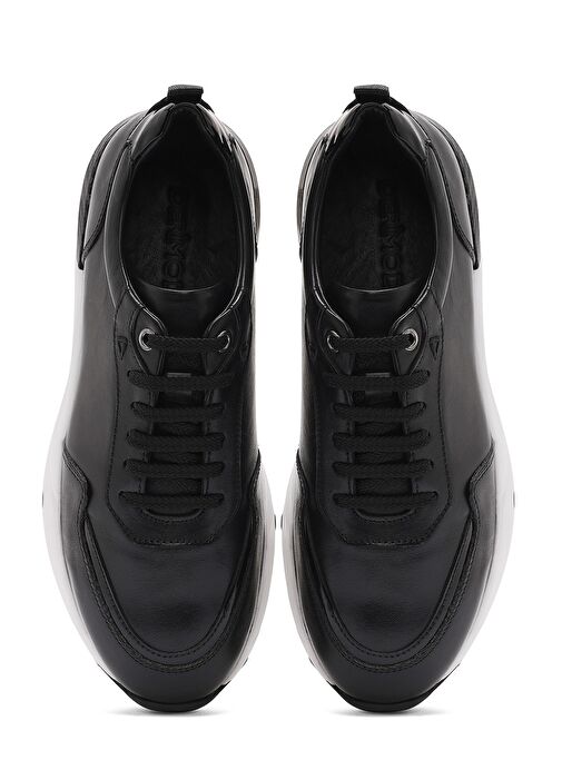 Derimod Derimod Erkek Siyah Bağcıklı Kalın Tabanlı Deri Sneaker 25SFD621818 Boyner'de! Siyah - 8. görsel