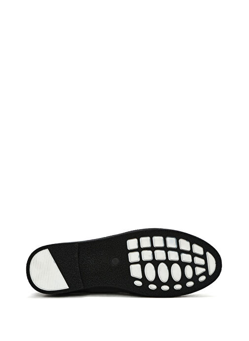 Kadın Siyah Tokalı Deri Loafer 25SFD510518 - Görsel 5