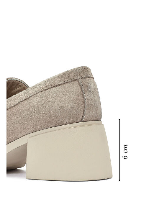 Derimod Derimod Kadın Krem Tokalı Kısa Kalın Topuklu Deri Maskülen Ayakkabı 25SFD510618 Topuklu Ayakkabı | Boyner Krem - 3. görsel