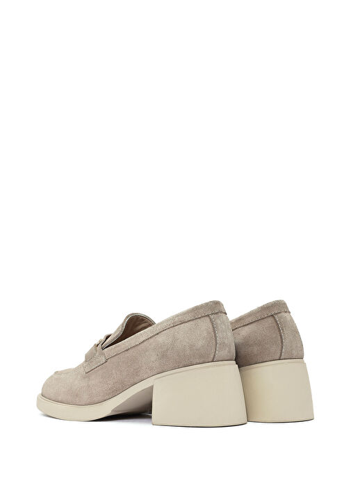 Derimod Derimod Kadın Krem Tokalı Kısa Kalın Topuklu Deri Maskülen Ayakkabı 25SFD510618 Topuklu Ayakkabı | Boyner Krem - 7. görsel