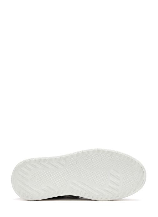 Kadın Gri Bağcıklı Kalın Tabanlı Süet Deri Sneaker 25SFD511010 - Görsel 5