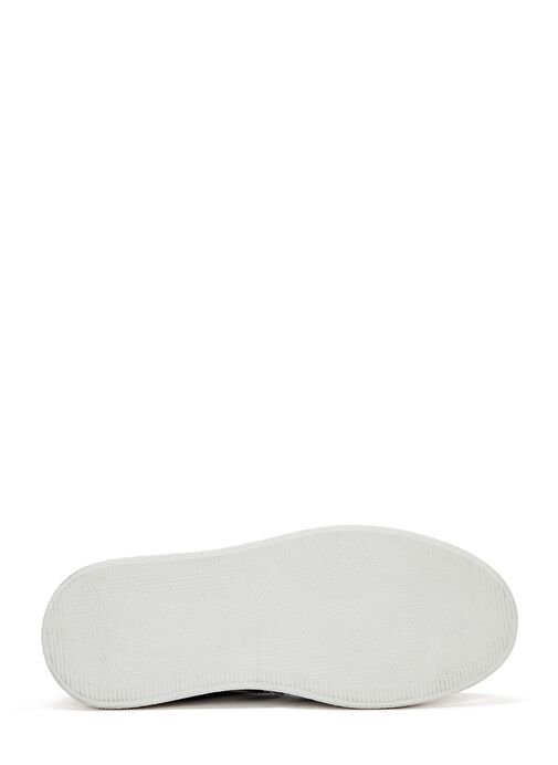 Kadın Mavi Bağcıklı Kalın Tabanlı Süet Deri Sneaker 25SFD511010 - Görsel 5