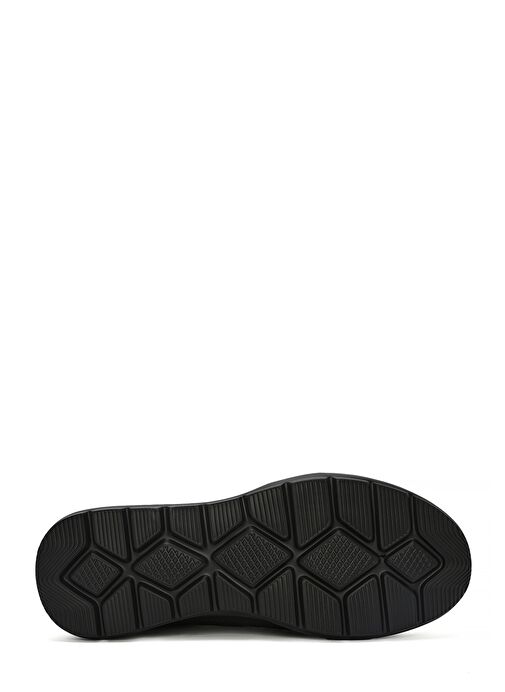 Erkek Siyah Bağcıklı Deri Casual Sneaker 25SFD611218 - Görsel 5
