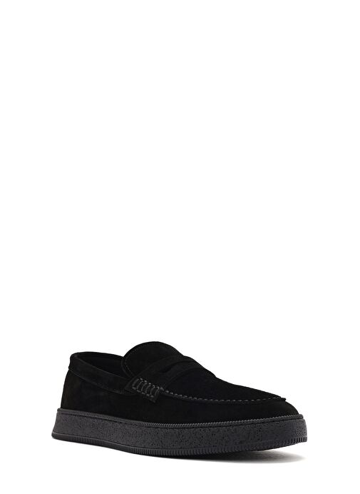 Erkek Siyah Makosen Süet Deri Loafer 25SFD755410 - Görsel 7