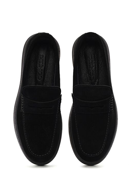 Erkek Siyah Makosen Süet Deri Loafer 25SFD755410 - Görsel 8