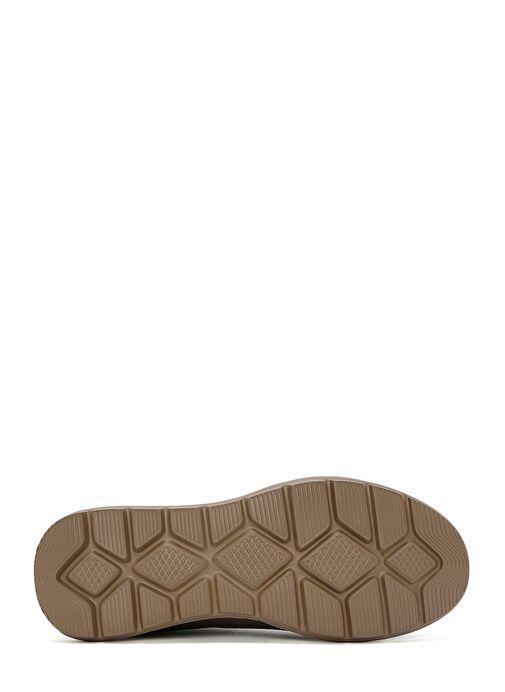 Erkek Vizon Bağcıklı Deri Sneaker 25SFD611314 - Görsel 5