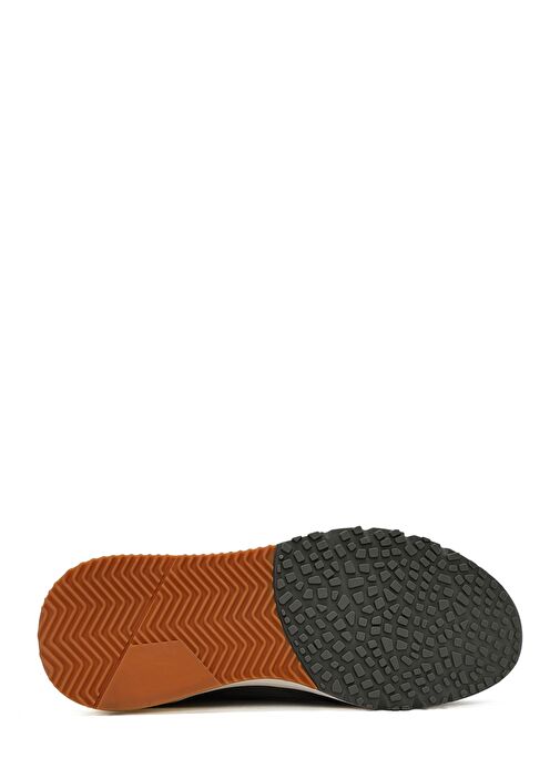 Erkek Siyah Bağcıklı Deri Casual Sneaker 25SFD612018 - Görsel 5