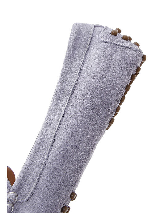 Kadın Mavi Püsküllü Süet Deri Loafer 25SFD290710 - Görsel 8