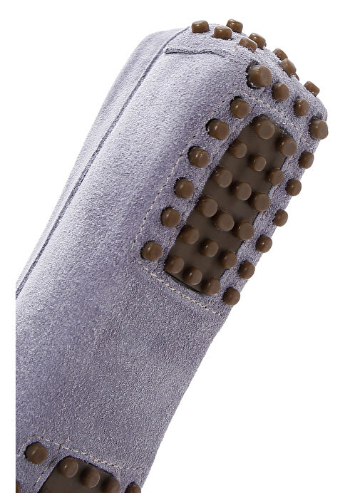 Kadın Mavi Püsküllü Süet Deri Loafer 25SFD290710 - Görsel 9