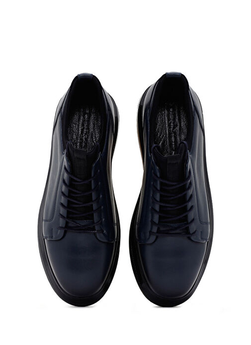 Derimod Derimod Erkek Lacivert Kalın Tabanlı Bağcıklı Deri Sneaker 25SFD674518 | Boyner Lacivert - 7. görsel