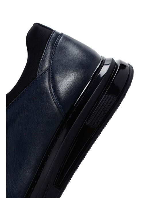 Derimod Derimod Erkek Lacivert Kalın Tabanlı Bağcıklı Deri Sneaker 25SFD674518 | Boyner Lacivert - 8. görsel