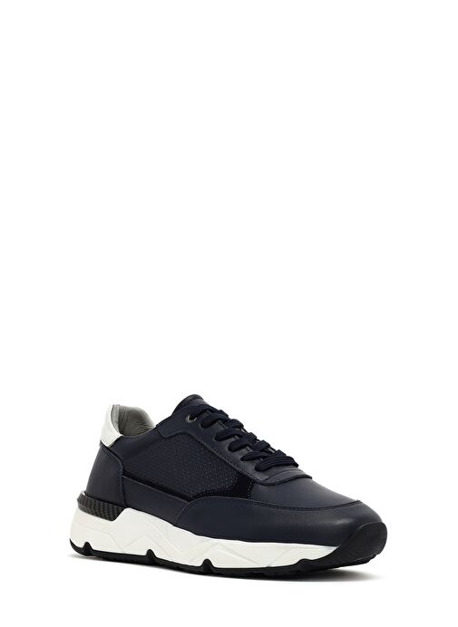 Derimod Derimod Erkek Lacivert Bağcıklı Kalın Tabanlı Deri Sneaker 25SFD675218 | Boyner Lacivert - 7. görsel