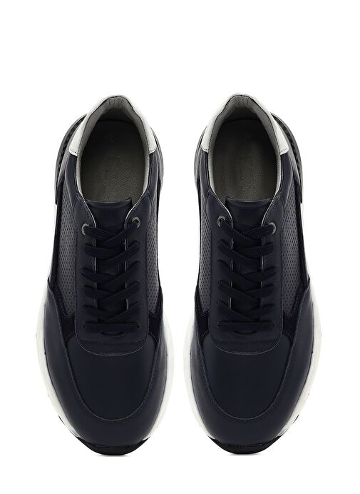 Derimod Derimod Erkek Lacivert Bağcıklı Kalın Tabanlı Deri Sneaker 25SFD675218 | Boyner Lacivert - 8. görsel