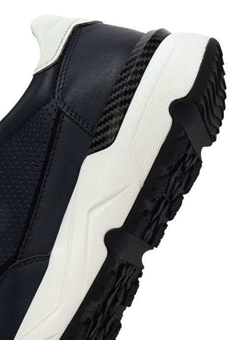 Derimod Derimod Erkek Lacivert Bağcıklı Kalın Tabanlı Deri Sneaker 25SFD675218 | Boyner Lacivert - 9. görsel